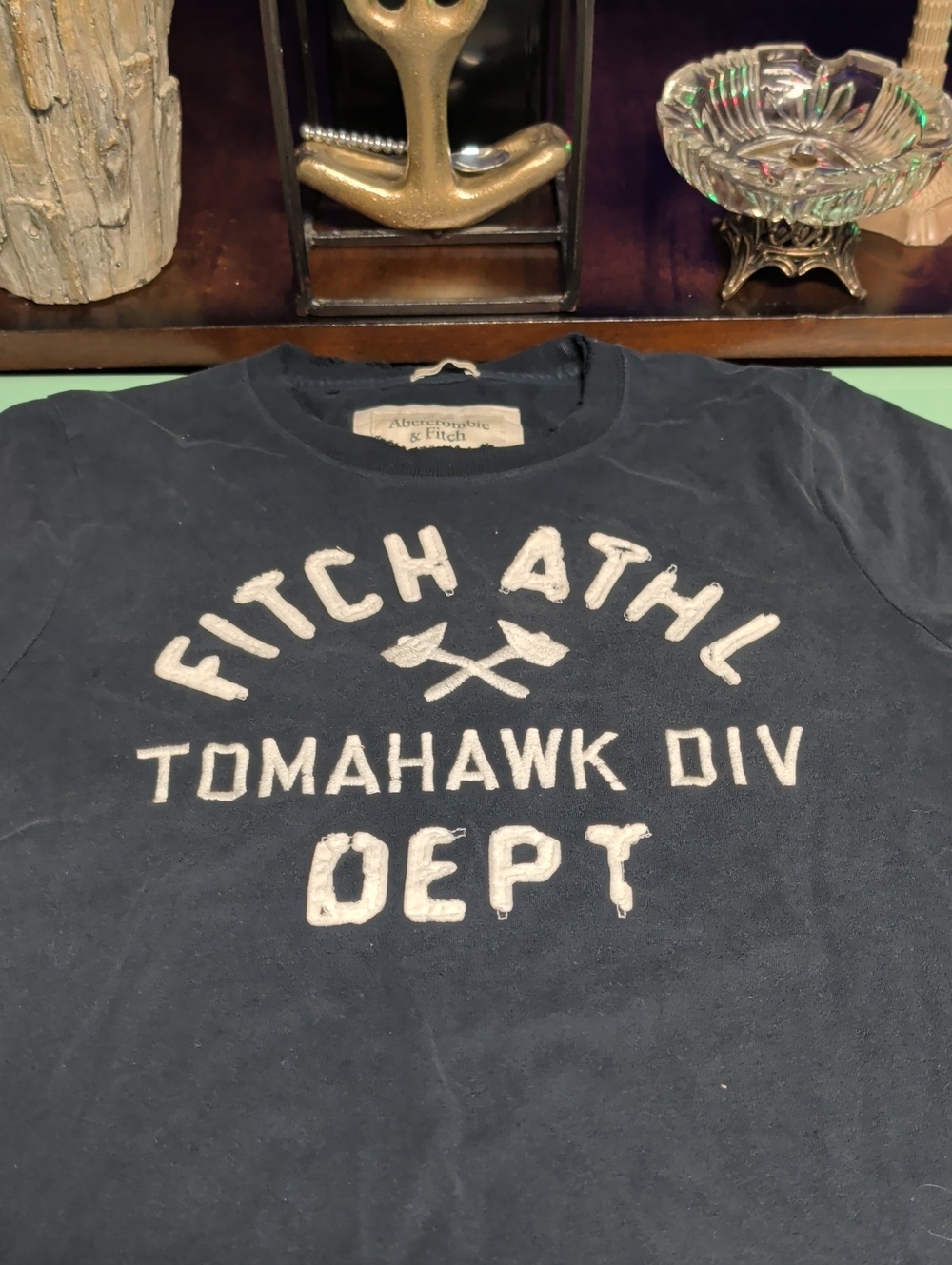 Abercrombie & Fitch Navy Short-Sleeve Graphic Tee